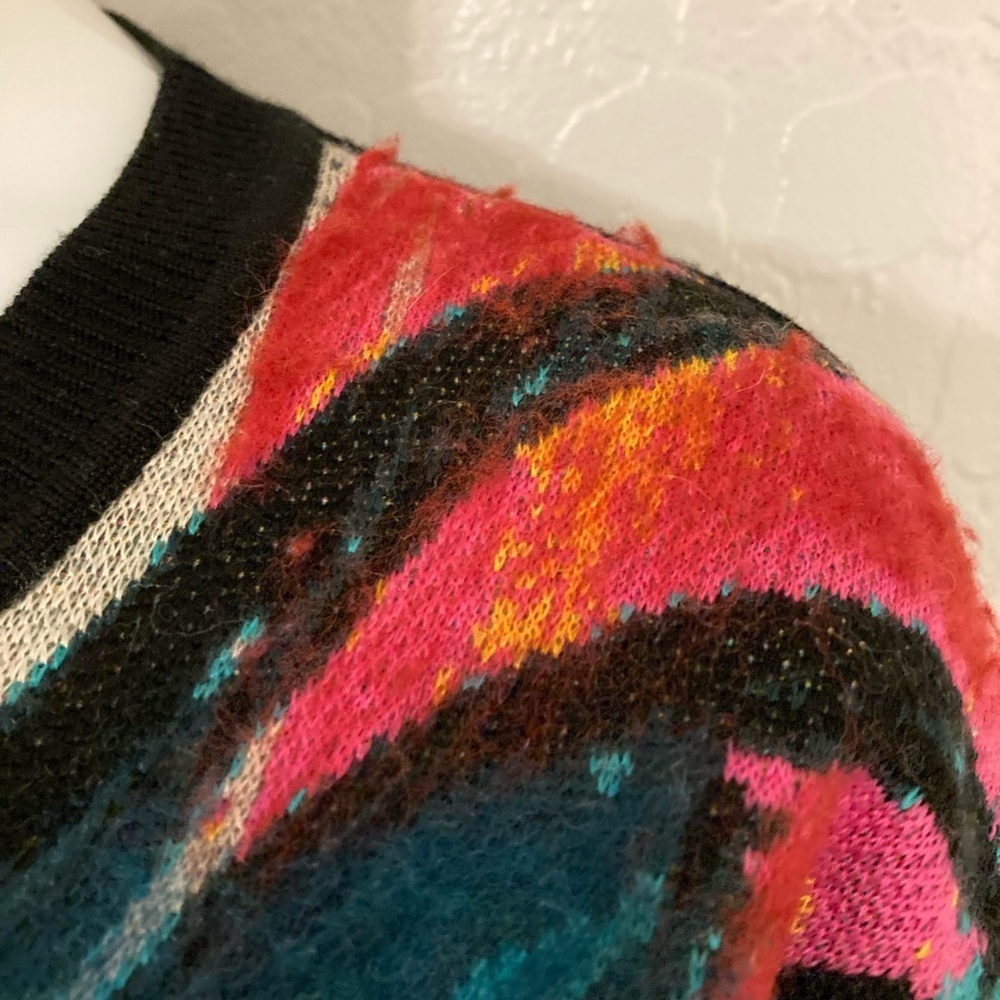 Anthropologie Womens Rooster Sweater Artwork Lauren C Walcott Small - Picture 13 of 15